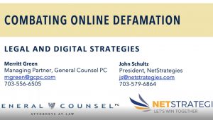 Dealing with online defamation in the modern age